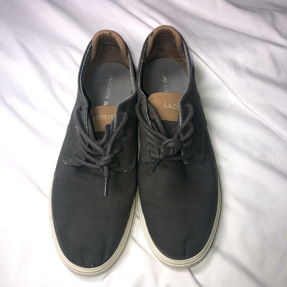 Lacoste Esparre Casual Lace Up Canvas Sneaker, Men's Size 10.5 Gray - Picture 2 of 7